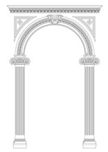 Classical Arch With Greek Ionic Columns