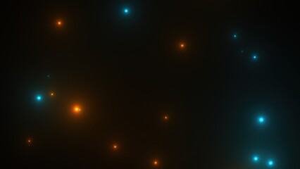 Poster - Blue and orange flashlights