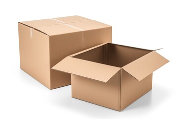 Poster - box packaging isolated on white background. Generated by AI.