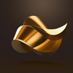 Poster - Abstract realistic golden color tone solid mettalic background.