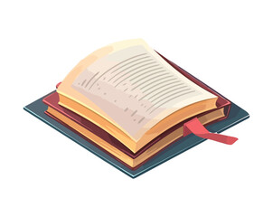 Poster - book with bookmark literature