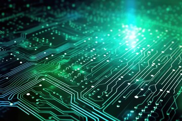 Fantastic CPU of the future background. Generative AI