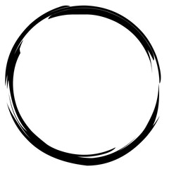 brush stroke ink circle, japanese calligraphy paint buddhism symbol, zen enso, black paint round out