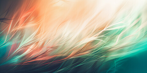 Wall Mural - soft focus dreamy pastel color background with copy space, waves liquid smoke flow presentation back