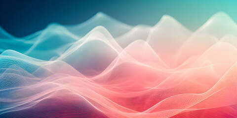 Wall Mural - soft focus dreamy pastel color background with copy space, waves liquid smoke flow presentation back