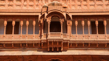 Historic Junagarh Fort Architecture In Bikaner, Rajasthan, India Built In 1594 In Raja Rai Sing Regime.