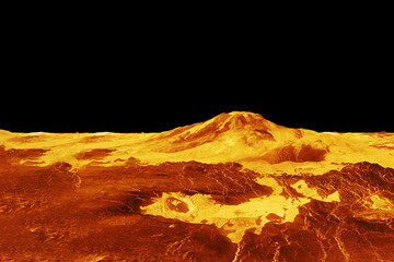 Wall Mural - the surface of the planet venus. elements of this image furnishing nasa.