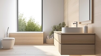 modern bathroom with furniture