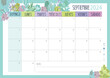 Calendario Planificador 2024 en Español - Tamaño A4 - Mes de Septiembre