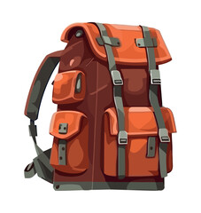 Canvas Print - Hiking backpack symbolizes adventure and exploration