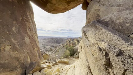 Poster - Looking Through Balance Rock Formation in Big Bend National Park