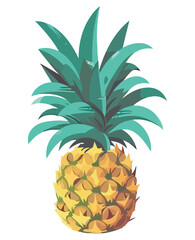 Poster - Fresh tropical pineapple fruit for healthy eating