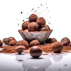 Wall Mural - chocolate truffles, stuffed bonbons