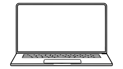 Poster - Laptop vector icon, logo, mockup isolated on white background.