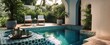 Moroccan style swimming pool -Generative AI