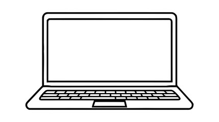 Poster - Laptop vector icon, logo, mockup isolated on white background.