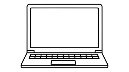 Poster - Laptop vector icon, logo, mockup isolated on white background.