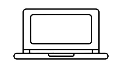 Poster - Laptop vector icon, logo, mockup isolated on white background.