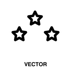 Poster - vector three star icon.illustration on white background..eps