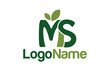 Letter MS and leaf concept. Very suitable for symbol, logo, company name, brand name, personal name, icon and many more.