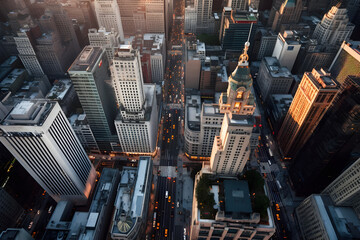 Metropolis Cityscape Aerial View