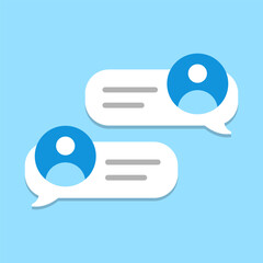 speech bubble chat concept illustration flat design vector icon