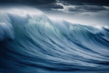 Massive Wave In The Open Sea Generative AI