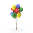 colorful balloons isolated on transparent PNG background