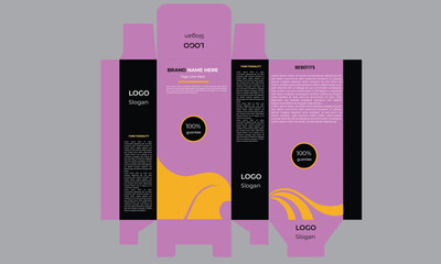 Wall Mural - chocolate package box design template. Ready package design for milk drinks ect.