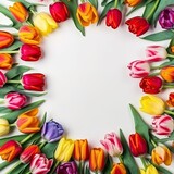 Fototapeta Tulipany - colourful tulip arrangement
