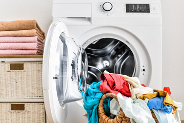 laundry room with a washing machine