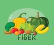 Vegetables and fruits fiber foods group