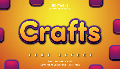 Poster - crafts editable text effect with modern and simple style, usable for logo or campaign title