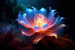 floating glowing fantasy flower, Generative AI