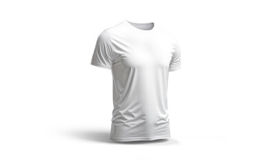 Wall Mural - Isolated t-shirt with shadow Mockup. Template of jersey on white .3d rendering