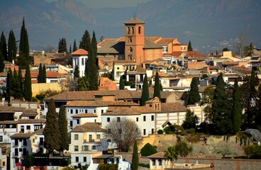 Vue panoramique sur l'Albaicín en Andalousie, Grenade, Espagne, Europe 6