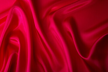 Close up of dark red silk background