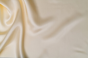 Close up of beige silk background