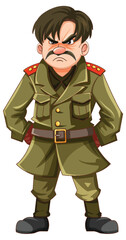 Wall Mural - Serious Military Officer with Grumpy Expression