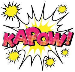 Canvas Print - Kapow retro comic speech bubble and effect in pop art style