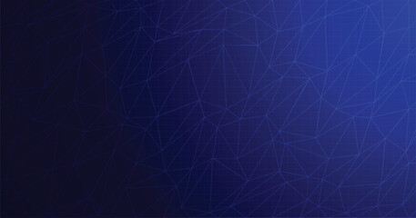 Fototapete - Background of triangle geometric dark blue pattern bright. High-tech background concept.