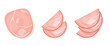 © santima.studio - Sliced ham isolated vector illustration