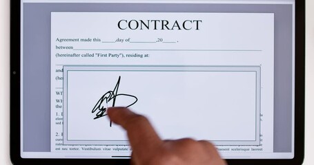 Poster - Digital Signature On Contract Document Online