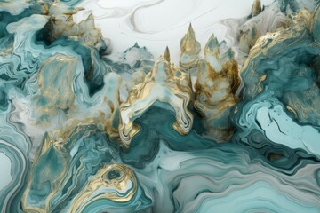Aufkleber - Liquid marble art minimalist. Generate Ai