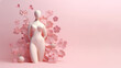 © ShniDesign - Female sculpture with spring flowers in 3d style. Concept of women's health and beauty. AI Generated.