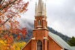 Anglican brick church in a small town, Victoria, Australia