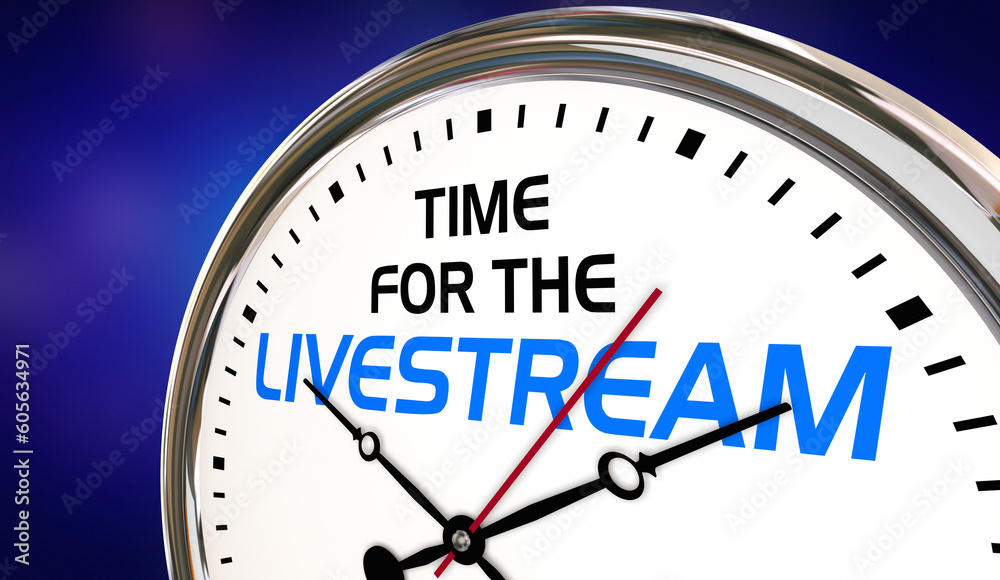 Time for the Livestream Event Clock Virtual Digital Web Internet ...