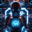 © CEVmemories - cyborg android robot, sci-fi futuristic robotic - by generative ai