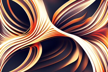 Wall Mural - Background with dynamic wavy lines, light background - generative ai
