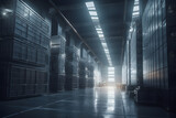Fototapeta Perspektywa 3d - Warehouse Storage